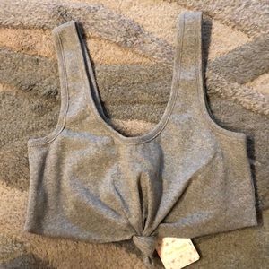 Grey Free People movement sports bra/crop top M